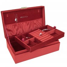 Delicate, Vintage Jewelry Organizer in Walnut Colored Finish